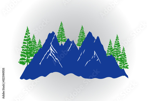 Mountain Logo. Mountain peak summit logo design. Outdoor hiking adventure icon. Vector illustration. Pro Vector Flat Vector Logo Design Template Element.