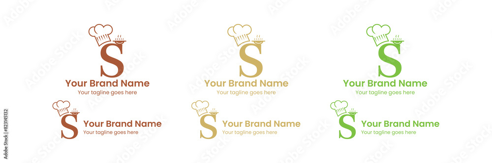 Fototapeta premium S letter restaurant logo design