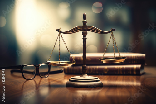 Legal Justice and Law Concept Still Life photo