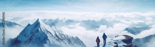 Summit Seekers: Conquering Snowy Peaks