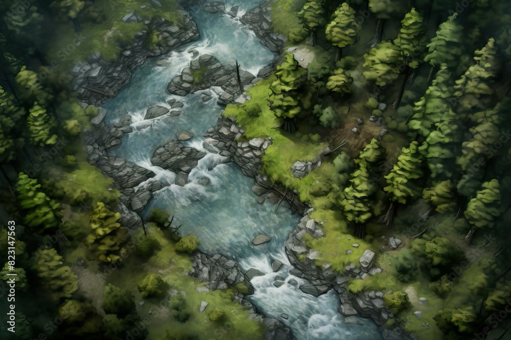 DnD Battlemap Forest clearing battlemap.