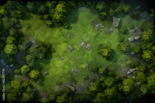 DnD Battlemap Forest clearing battlemap.