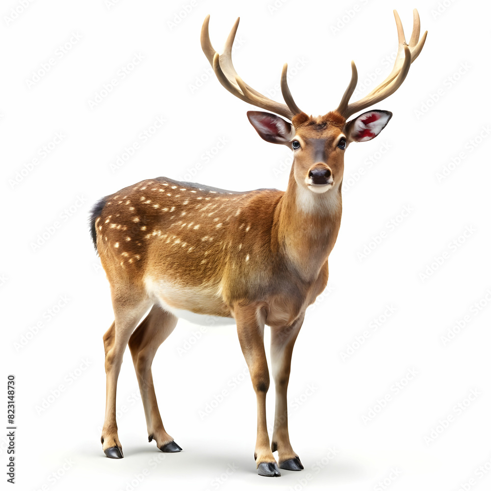baby deer isolated in white background baby deer isolated in white background