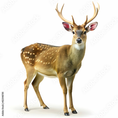 baby deer isolated in white background