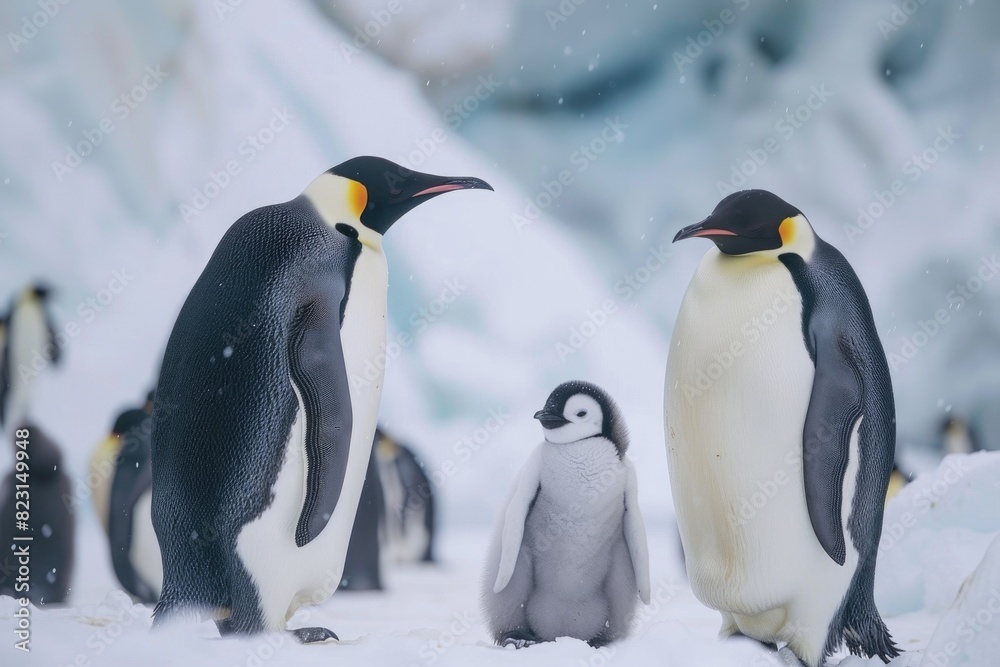 Fototapeta premium The Emperor Penguins of Antarctica