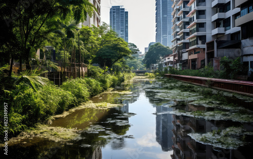 Urban River Amidst the Concrete Jungle