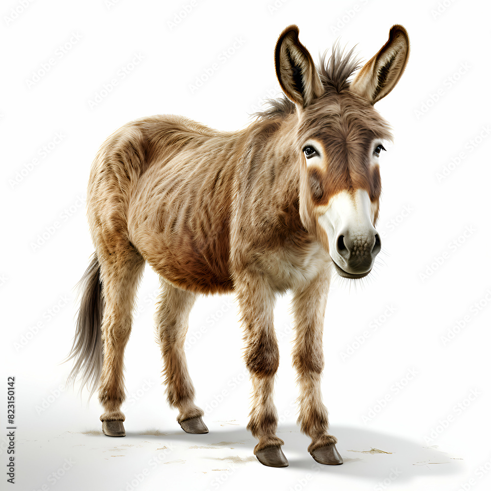donkey isolated on white background with clipping path. 3d illustration donkey isolated on white background with clipping path. 3d illustration