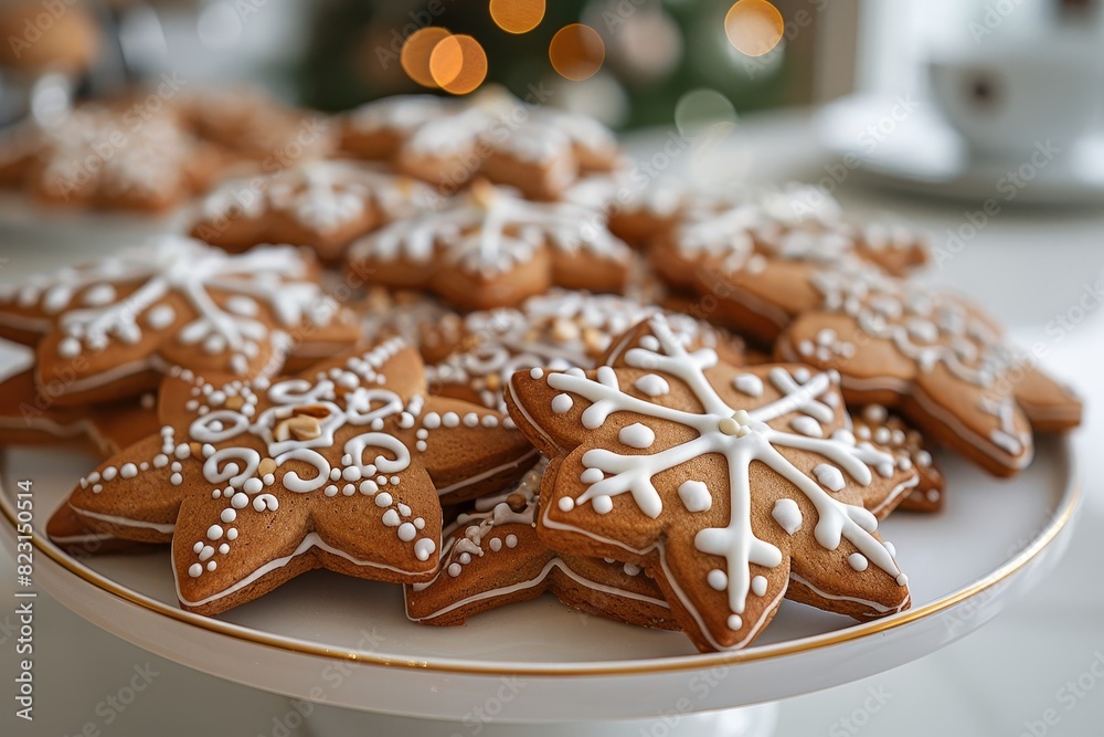Lebkuchen - Traditional gingerbread cookies with icing and almond decoration. Lebkuchen - Traditional gingerbread cookies with icing and almond decoration.
