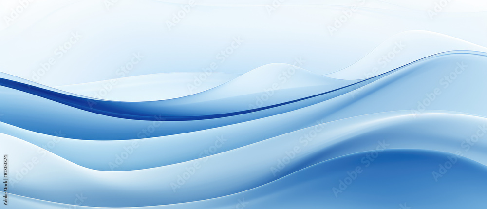 Fototapeta premium Serene Blue Waves Abstract Background