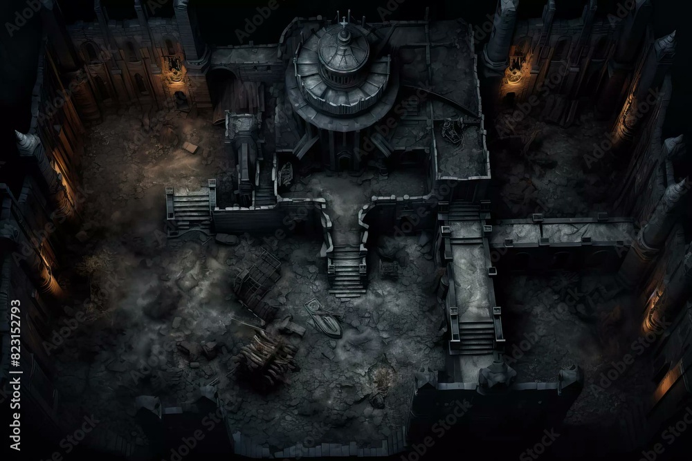DnD Battlemap Dark Castle in a Demonic Realm with Candles. DnD Battlemap Dark Castle in a Demonic Realm with Candles.