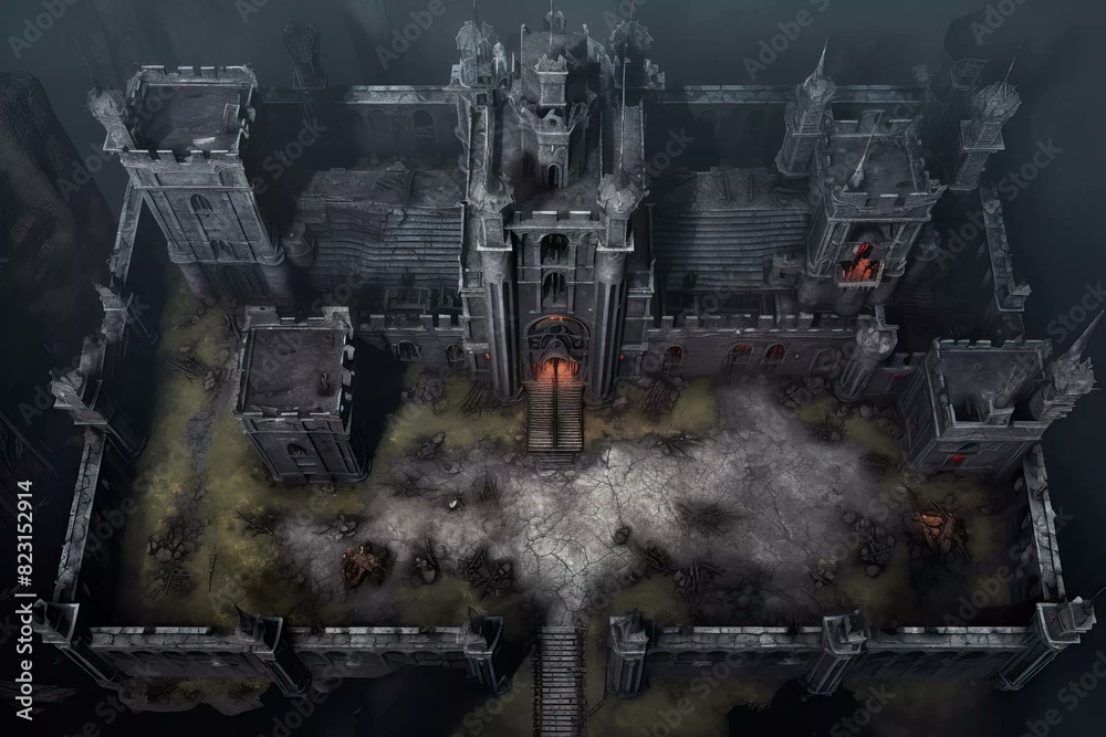 DnD Battlemap A Dark Castle in a Demonic Realm.
DnD Battlemap A Dark Castle in a Demonic Realm.