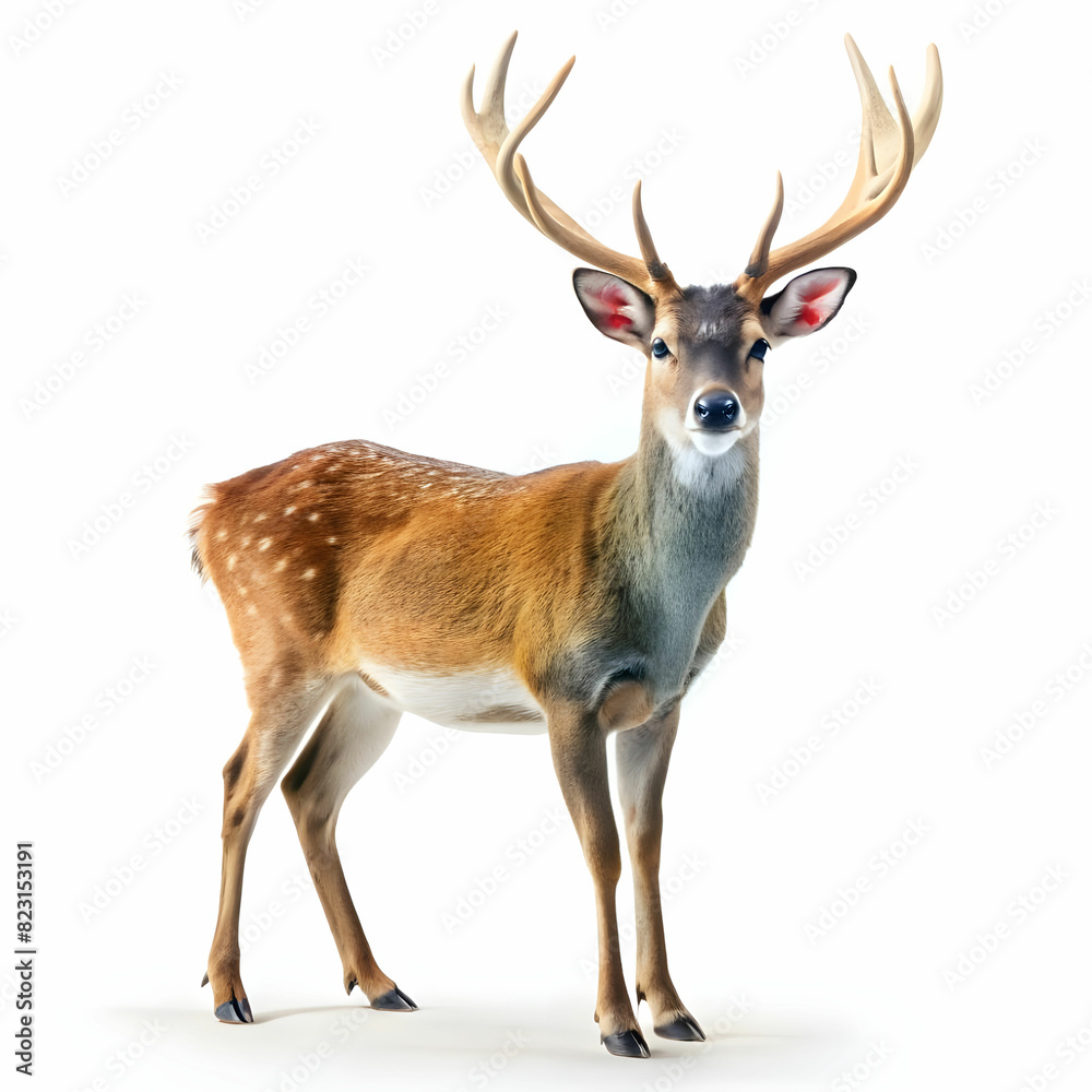 baby deer isolated in white background baby deer isolated in white background