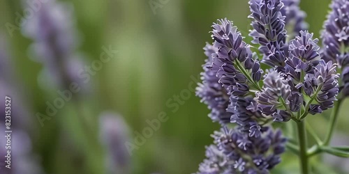 A detailed close-up of a lavender flower, its tiny purple buds and silvery-green stems exuding a calming fragrance that almost wafts through the screen.

