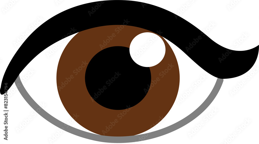 Flat human organ eyes cartoon illustration Flat human organ eyes cartoon illustration