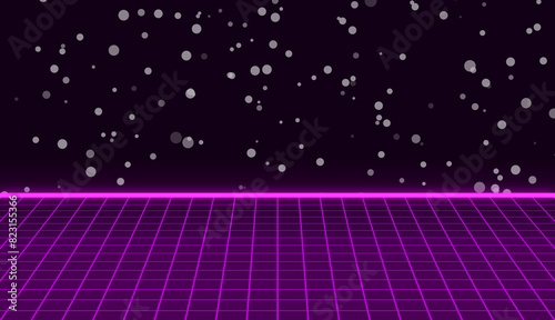 Purple Abstract Background with Stars and Shiny Effects