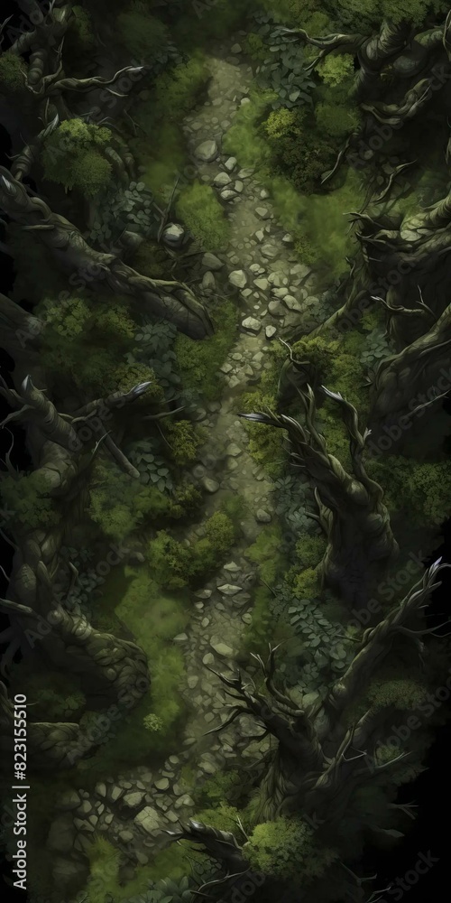 DnD Battlemap Threshold of the Thorns - A castle perched atop a rocky peak at dusk. DnD Battlemap Threshold of the Thorns - A castle perched atop a rocky peak at dusk.