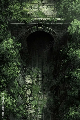 DnD Battlemap Trolls Tunnel - An Old Stone Arch.