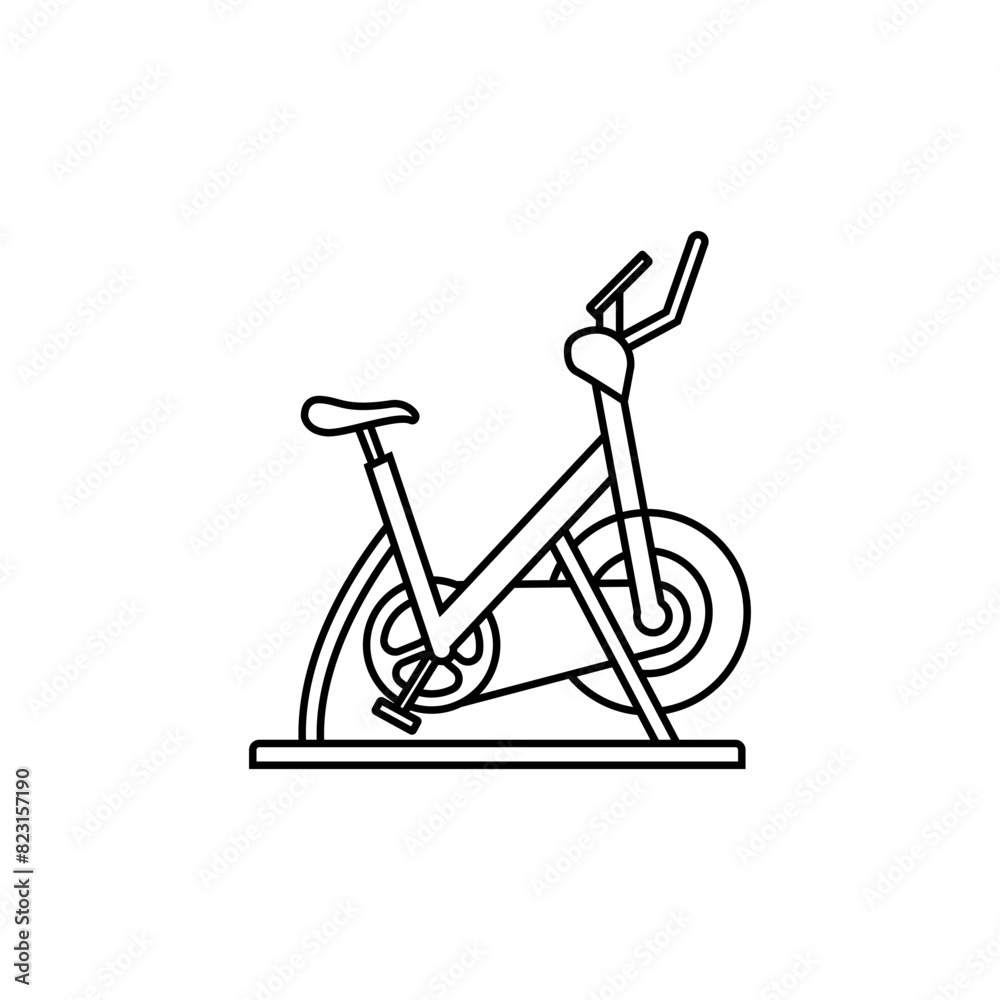 Exercise Bike icon vector. Training apparatus illustration sign. Gym symbol or logo. Exercise Bike icon vector. Training apparatus illustration sign. Gym symbol or logo.