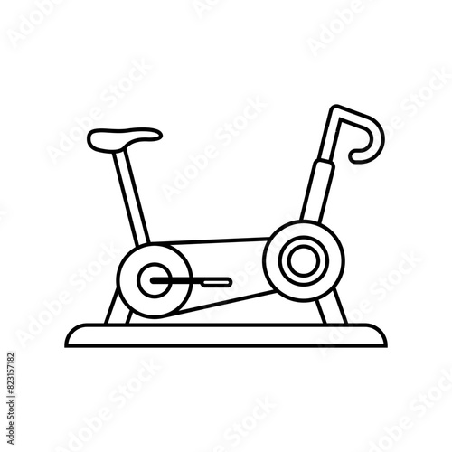 Exercise Bike icon vector. Training apparatus illustration sign. Gym symbol or logo.