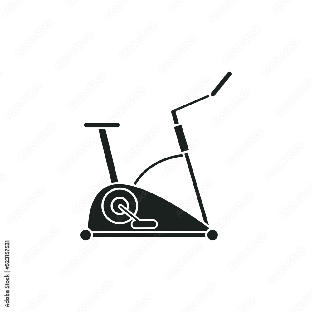 Exercise Bike icon vector. Training apparatus illustration sign. Gym symbol or logo. Exercise Bike icon vector. Training apparatus illustration sign. Gym symbol or logo.