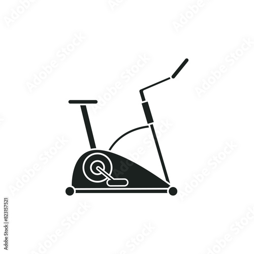 Exercise Bike icon vector. Training apparatus illustration sign. Gym symbol or logo.