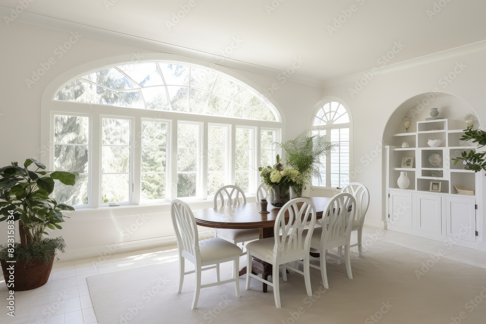 Serene Modern Dining Room with Natural Light Serene Modern Dining Room with Natural Light