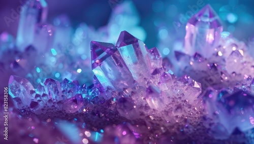 Colorful Crystal Formation Close-Up photo