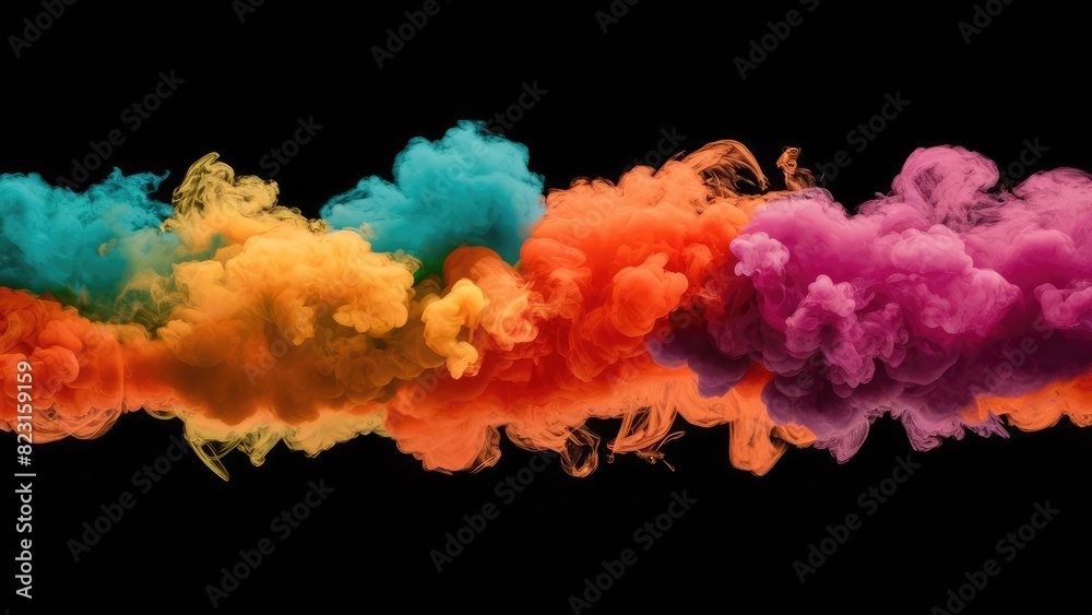 Ethereal Multihued Smoke Illustration Ethereal Multihued Smoke Illustration