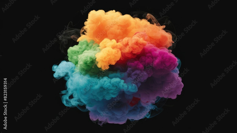 Gradient Color Transition in Smoky Effect Gradient Color Transition in Smoky Effect