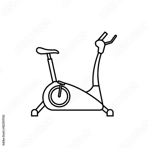 Exercise Bike icon vector. Training apparatus illustration sign. Gym symbol or logo.