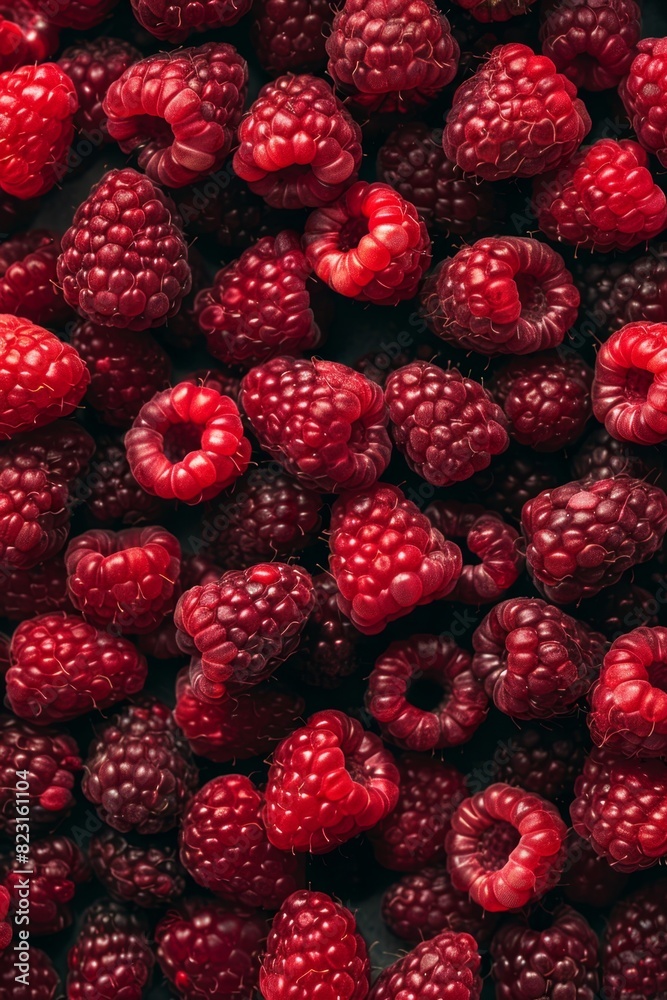 Raspberry berries texture background, Rubus idaeus fruits pattern, many red-fruited raspberries mockup Raspberry berries texture background, Rubus idaeus fruits pattern, many red-fruited raspberries mockup