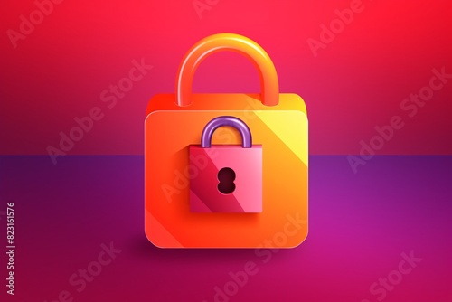 a colorful lock with a keyhole