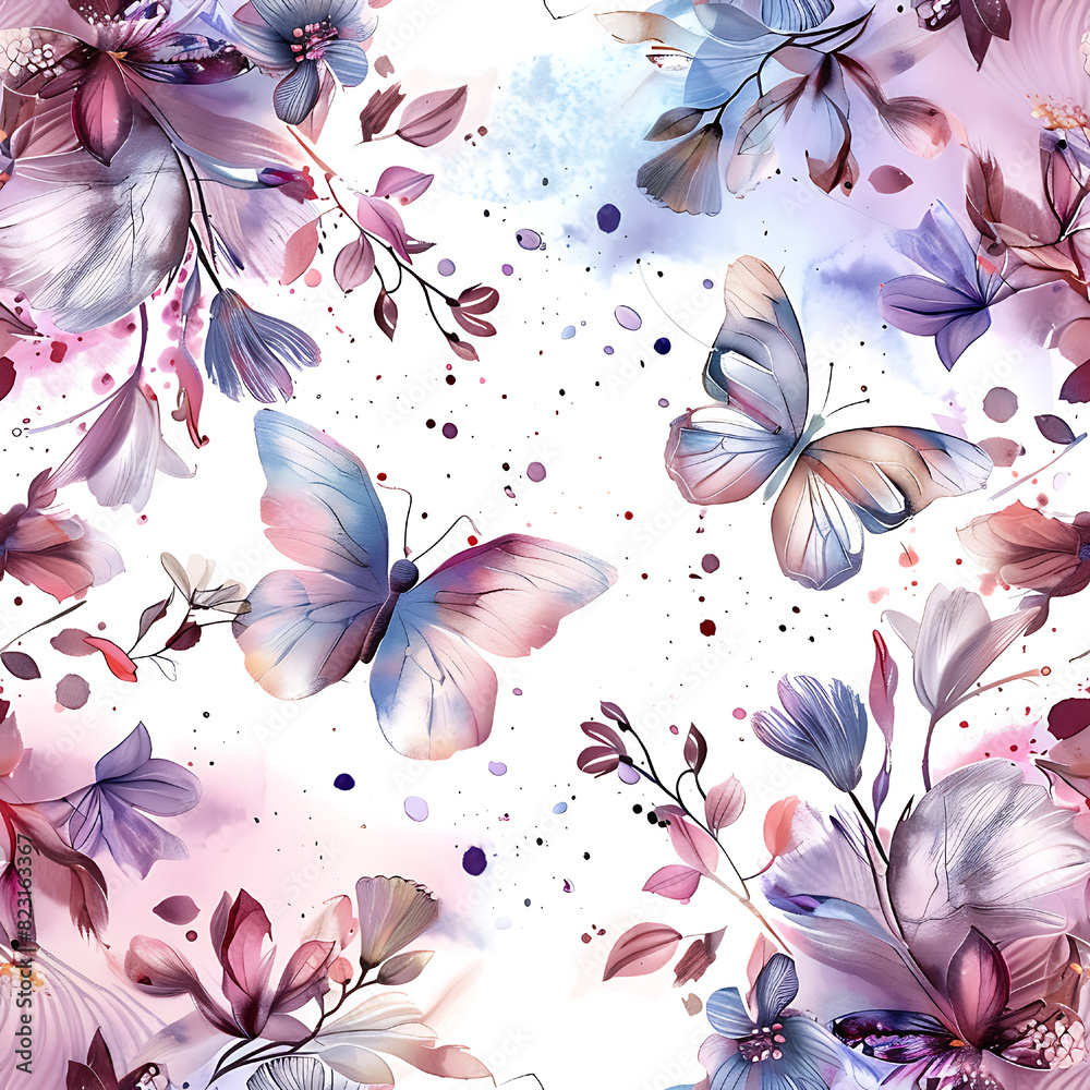 Watercolor flower pattern Watercolor flower pattern