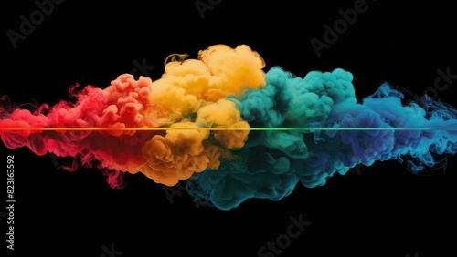 Bright Hues of Flowing Smoke for creative design
