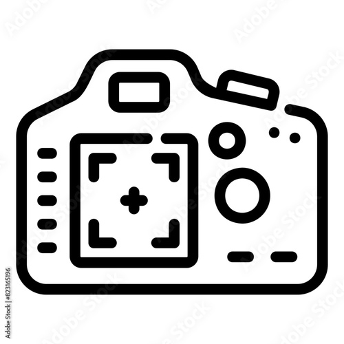 dslr camera outline icon