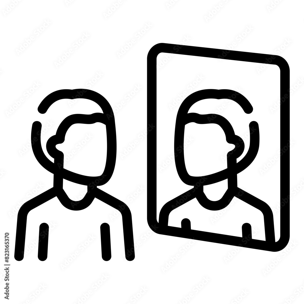 reflection outline icon