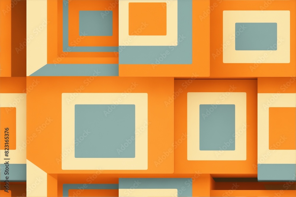 Retro geometric pattern in a bold background