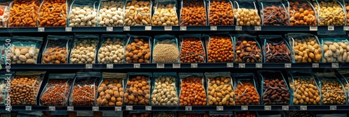 Assorted Snacks Aisle in Modern Supermarket photo