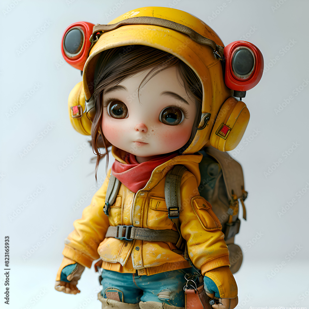 Cute little girl dressed as an astronaut with helmet and goggles. Cute little girl dressed as an astronaut with helmet and goggles.