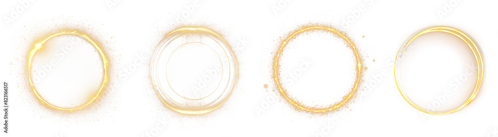 Circle light effect png element set on transparent background Stock ...