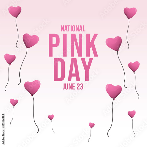 National Pink Day vector design template good for celebration usage. Pink vector illustration. Flat design. vector eps 10.