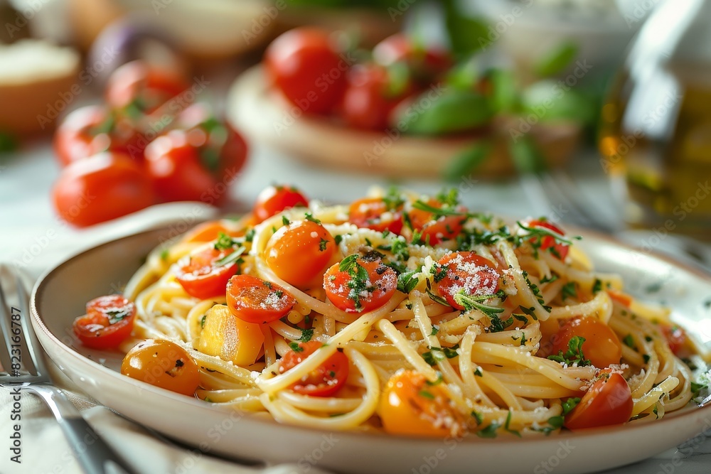 Pasta Primavera: Pasta with a variety of fresh vegetables, lightly tossed in a garlic and olive oil sauce. Pasta Primavera: Pasta with a variety of fresh vegetables, lightly tossed in a garlic and olive oil sauce.