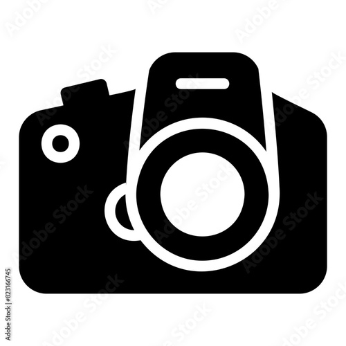dslr camera glyph icon