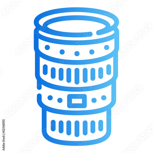 camera lens gradient icon