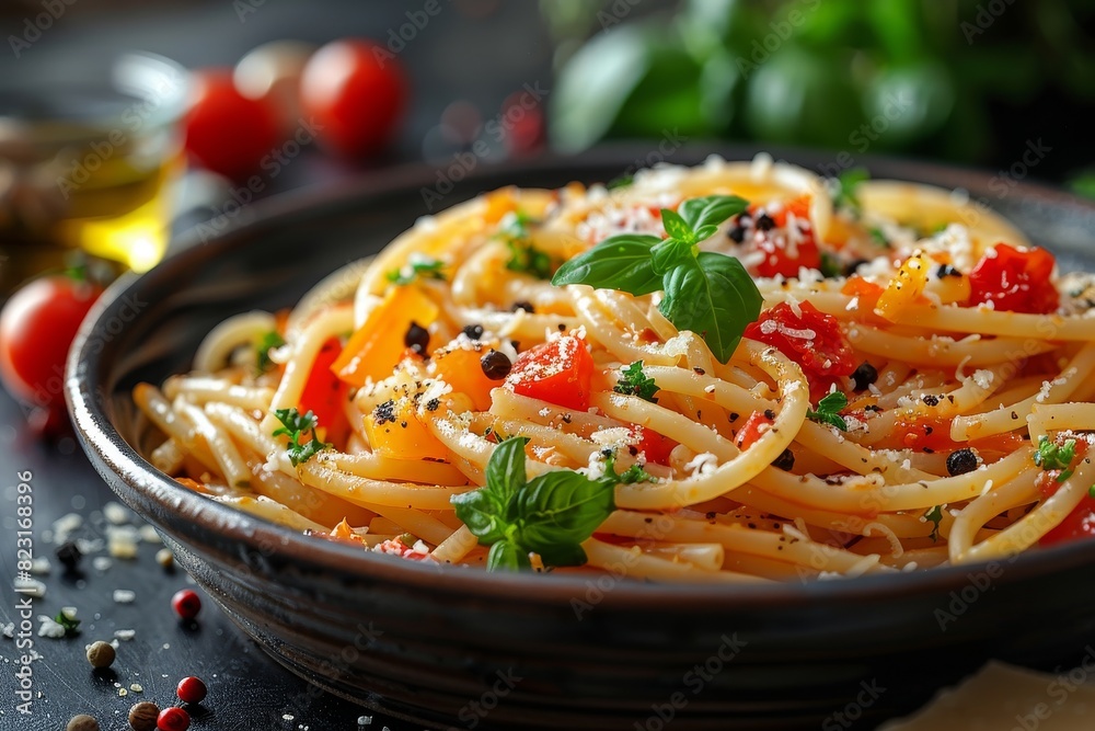 Pasta Primavera: Pasta with a variety of fresh vegetables, lightly tossed in a garlic and olive oil sauce. Pasta Primavera: Pasta with a variety of fresh vegetables, lightly tossed in a garlic and olive oil sauce.