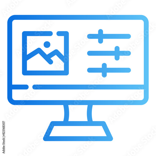 photo editing gradient icon