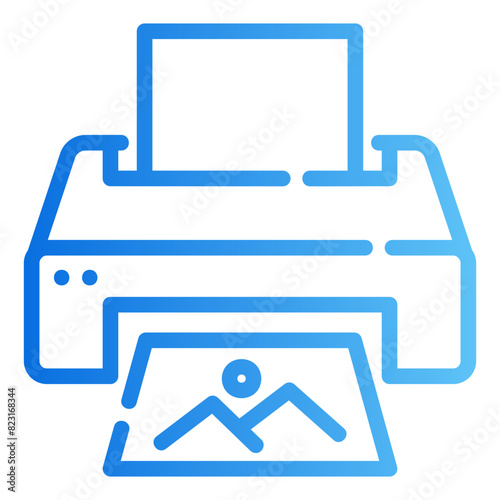 printer gradient icon