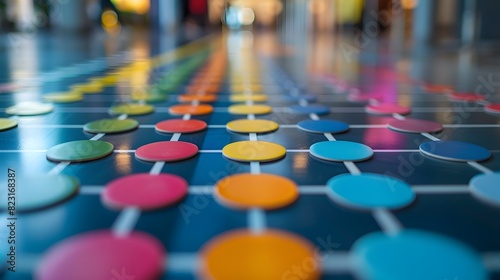 Wallpaper Mural Vibrant Geometric Pathways Visualizing Business Strategy and Customer Journey Torontodigital.ca
