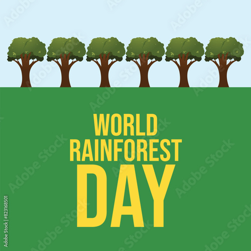 World Rainforest Day vector design template. rainforest leaf vector design. flat design. eps 10.