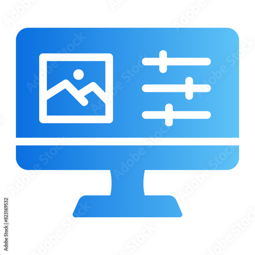photo editing gradient icon